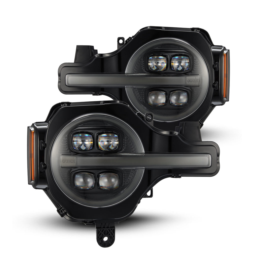 AlphaRex 880259 Projector Headlights Alpha-Black for Select Ford Bronco
