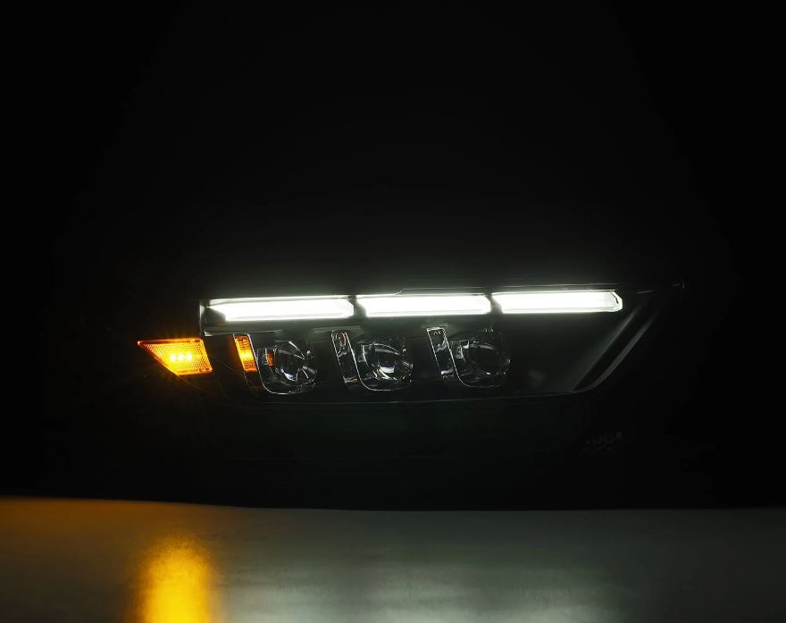 AlphaRex 880262 Projector Headlights Black for Select Ford Mustang