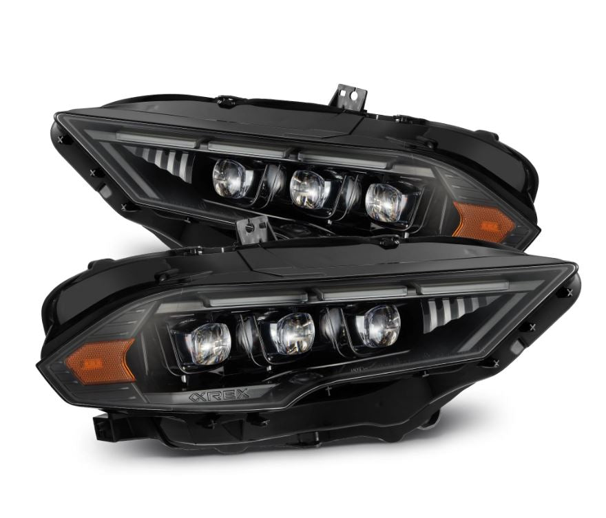 AlphaRex 880263 Projector Headlights Alpha-Black for Select Ford Mustang
