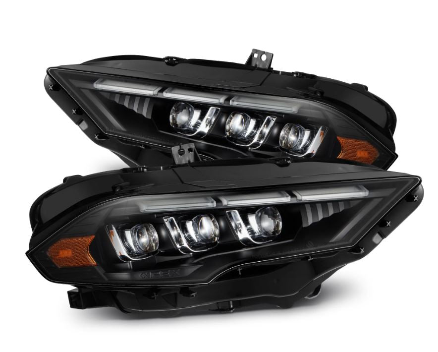 AlphaRex 880264 Projector Headlights Black for Select Ford Mustang