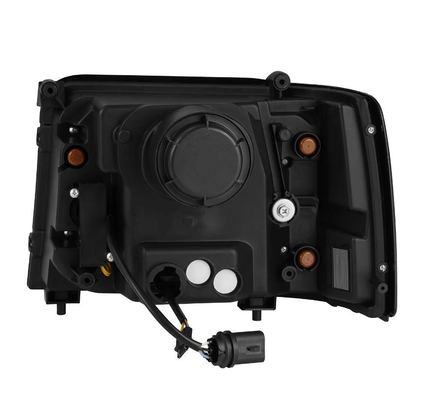 AlphaRex 880265 Projector Headlights Plank Style Design Alpha Black for Select Ford Bronco, Ford F-150, Ford F-250, Ford F-350