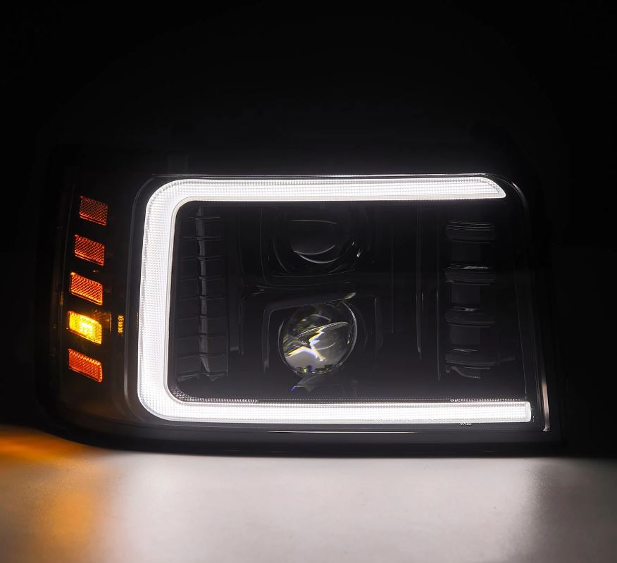 AlphaRex 880267 Projector Headlights Alpha Black for Select Ford Bronco, Ford F-150, Ford F-250, Ford F-350