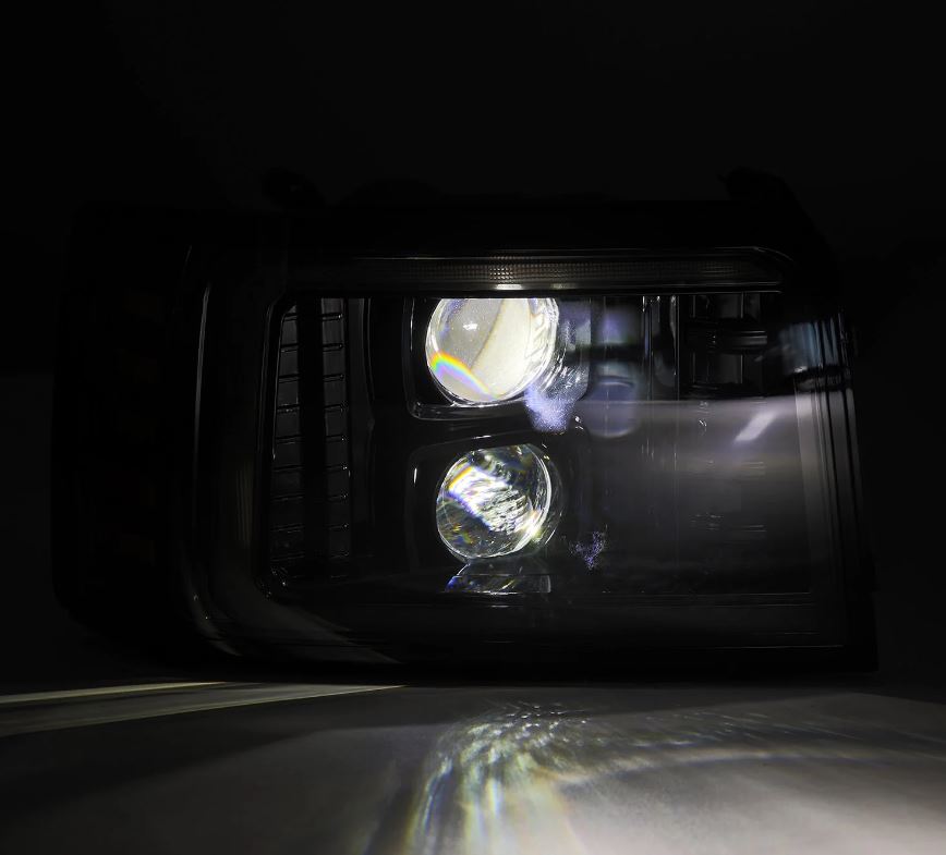 AlphaRex 880267 Projector Headlights Alpha Black for Select Ford Bronco, Ford F-150, Ford F-250, Ford F-350