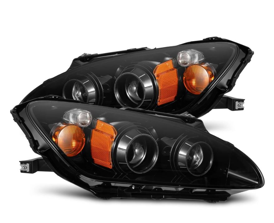 AlphaRex 880270 Projector Headlights Alpha-Black for Select Honda S2000