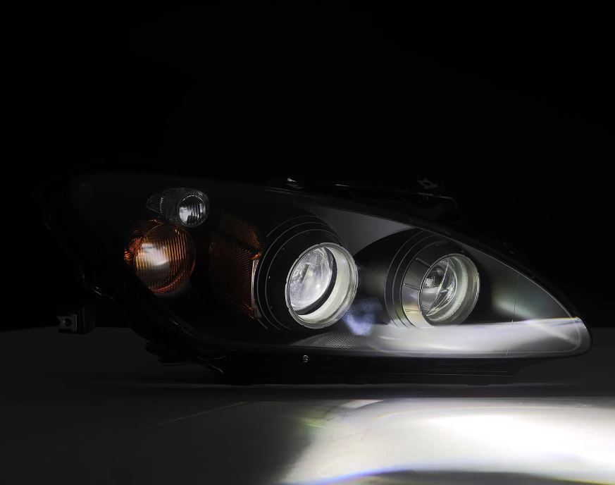 AlphaRex 880271 Projector Headlights Black for Select Honda S2000