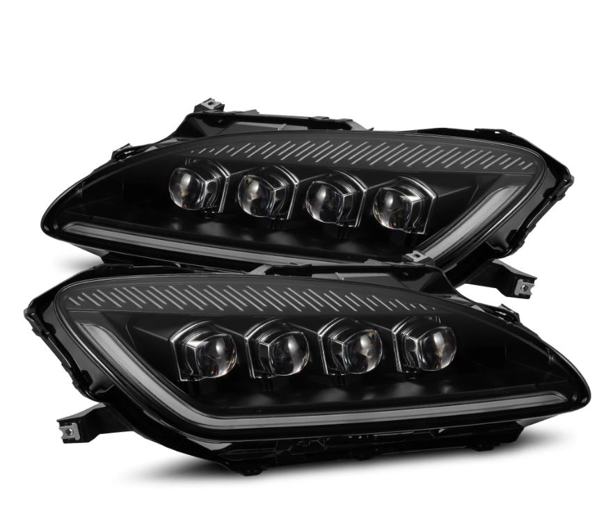 AlphaRex 880273 Projector Headlights Black for Select Honda S2000
