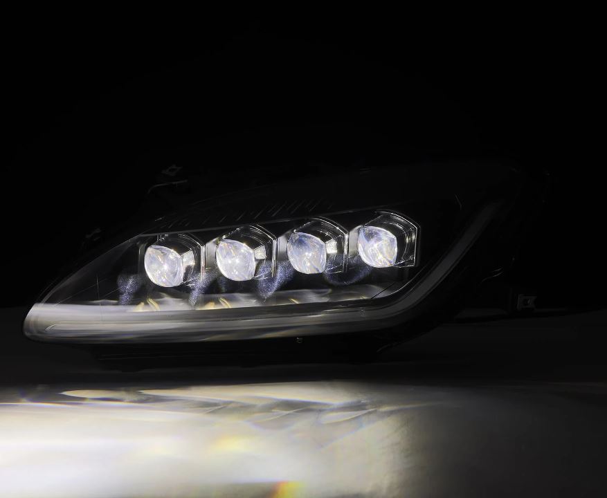AlphaRex 880273 Projector Headlights Black for Select Honda S2000