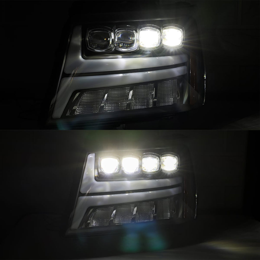 AlphaRex 880827 Projector Headlights Chrome for Select Toyota Sequoia, Toyota Tundra