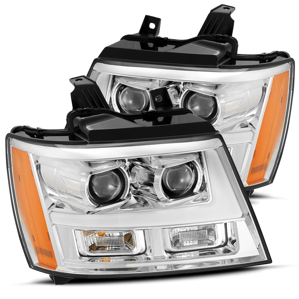 AlphaRex 880296 Projector Headlights Chrome for Select Chevrolet Avalanche, Chevrolet Suburban 1500, Chevrolet Tahoe
