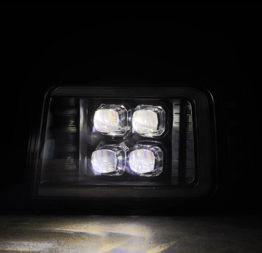 AlphaRex 880299 Projector Headlights Black for Select Ford Bronco, Ford F-150, Ford F-250, Ford F-350