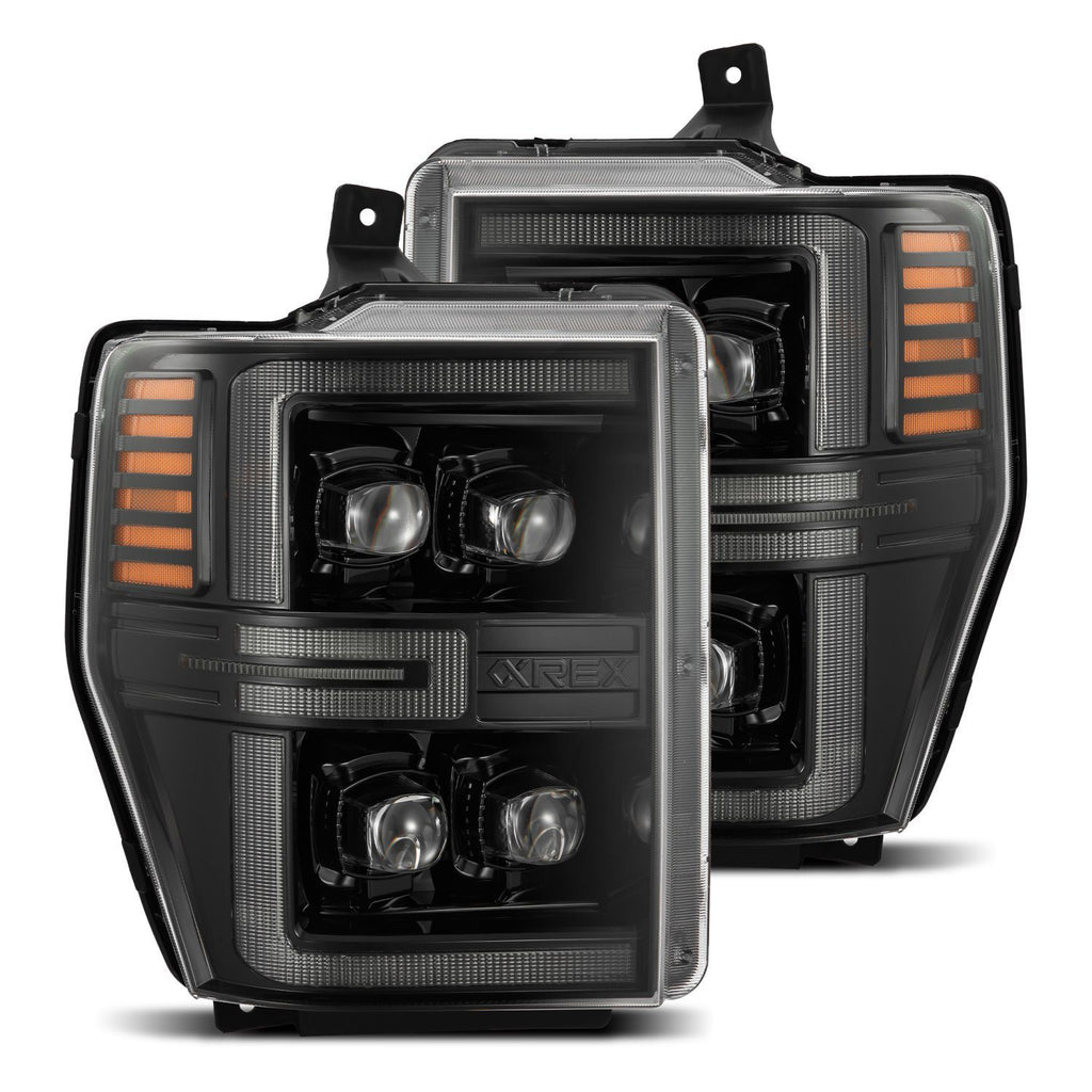 AlphaRex 880311 LED Projector Headlights in Alpha-Black for Select Ford F-250 Super Duty, Ford F-350 Super Duty, Ford F-450 Super Duty, Ford F-550 Super Duty