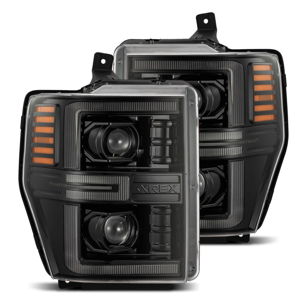 AlphaRex 880313 LED Projector Headlights in Alpha-Black for Select Ford F-250 Super Duty, Ford F-350 Super Duty, Ford F-450 Super Duty, Ford F-550 Super Duty
