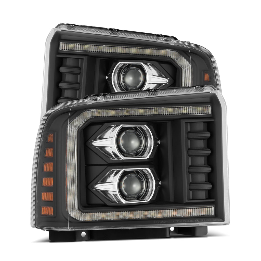 AlphaRex 880315 Projector Headlights Black for Select Ford F-250 Super Duty, Ford F-350 Super Duty, Ford F-450 Super Duty, Ford F-550 Super Duty