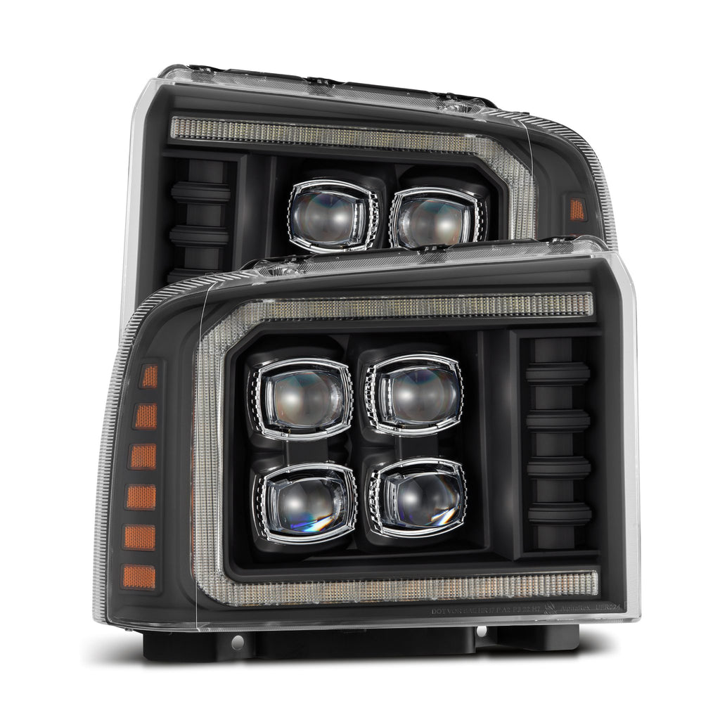 AlphaRex 880319 Projector Headlights Black for Select Ford F-250 Super Duty, Ford F-350 Super Duty, Ford F-450 Super Duty, Ford F-550 Super Duty