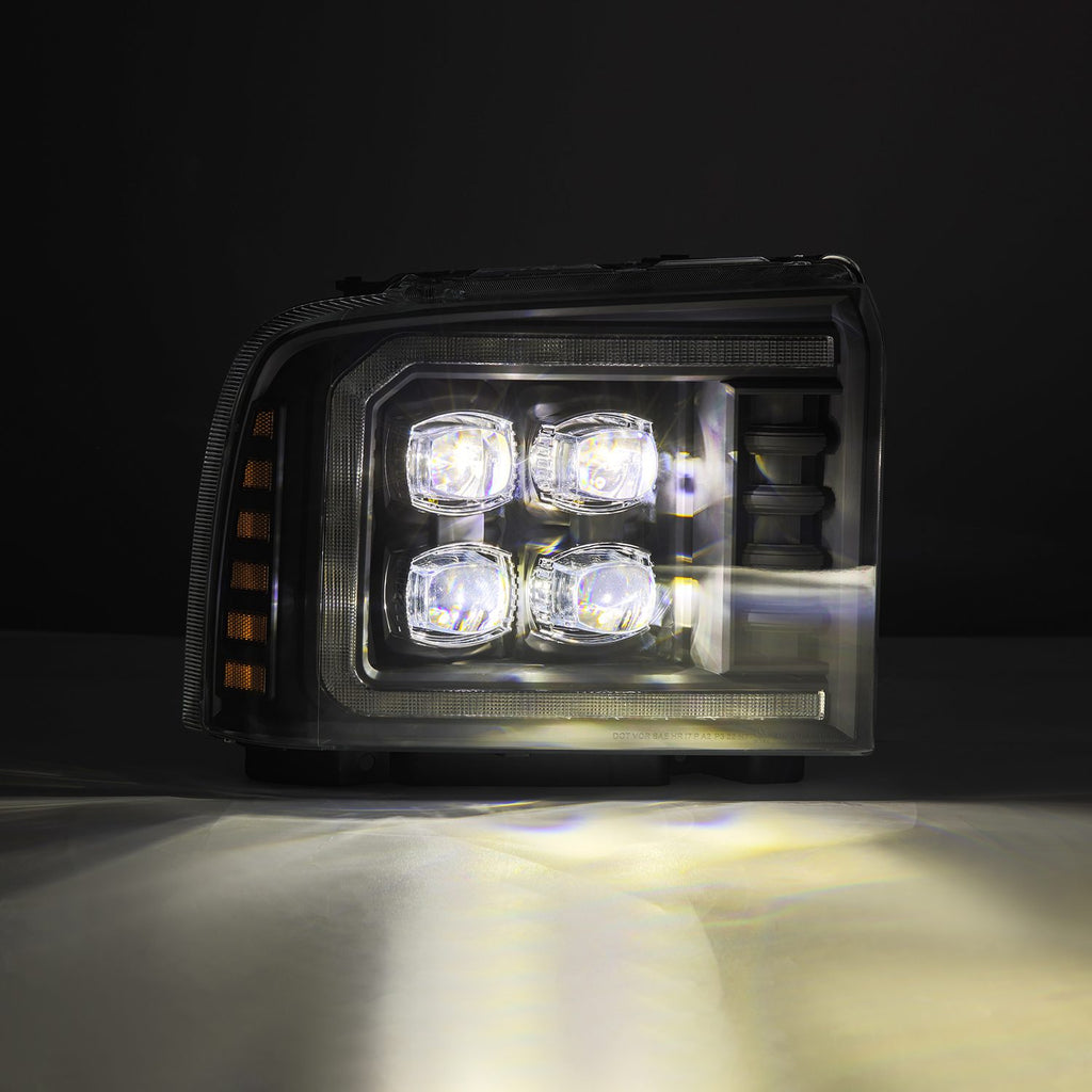 AlphaRex 880319 Projector Headlights Black for Select Ford F-250 Super Duty, Ford F-350 Super Duty, Ford F-450 Super Duty, Ford F-550 Super Duty