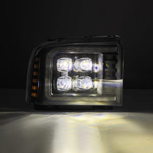 Load image into Gallery viewer, AlphaRex 880319 Projector Headlights Black for Select Ford F-250 Super Duty, Ford F-350 Super Duty, Ford F-450 Super Duty, Ford F-550 Super Duty
