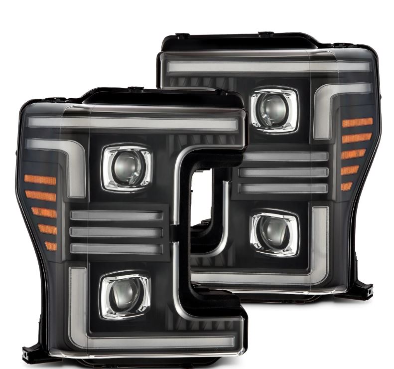 AlphaRex 880321 Projector Headlights Black for Select Ford F-250 Super Duty, Ford F-350 Super Duty, Ford F-450 Super Duty, Ford F-550 Super Duty