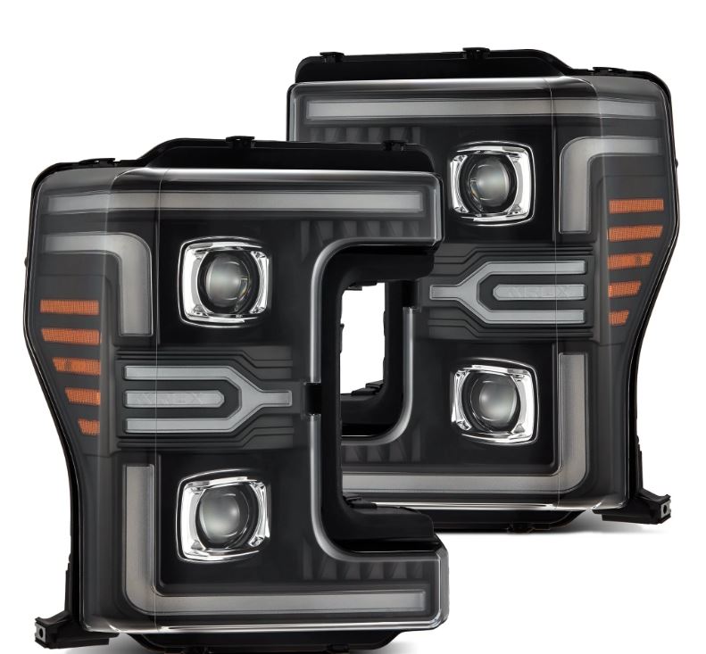 AlphaRex 880323 Projector Headlights Black for Select Ford F-250 Super Duty, Ford F-350 Super Duty, Ford F-450 Super Duty, Ford F-550 Super Duty
