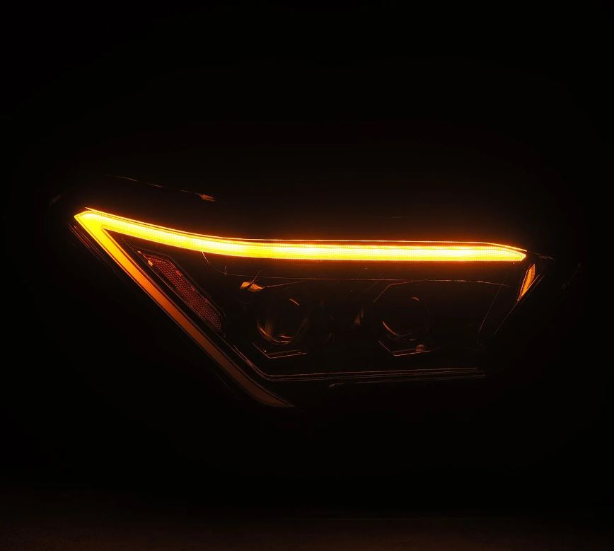 AlphaRex 880328 Projector Headlights Alpha Black for Select Toyota Tacoma