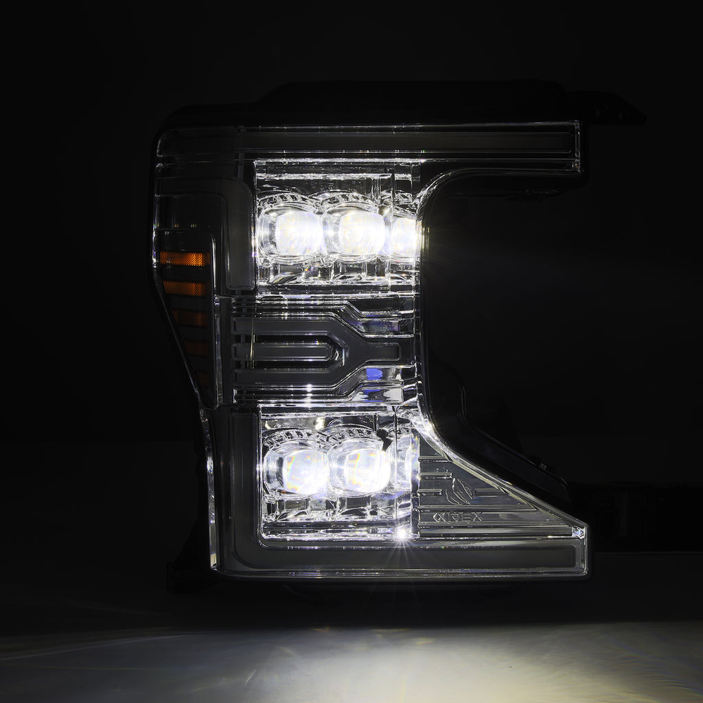 AlphaRex 880339 Projector Headlights Chrome for Select Ford F-250 Super Duty, Ford F-350 Super Duty, Ford F-450 Super Duty, Ford F-550 Super Duty