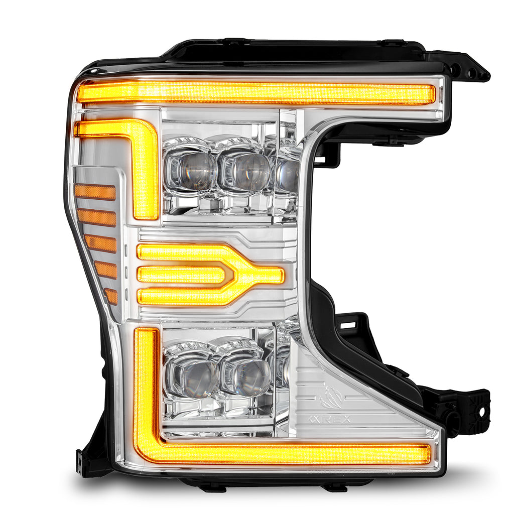 AlphaRex 880339 Projector Headlights Chrome for Select Ford F-250 Super Duty, Ford F-350 Super Duty, Ford F-450 Super Duty, Ford F-550 Super Duty