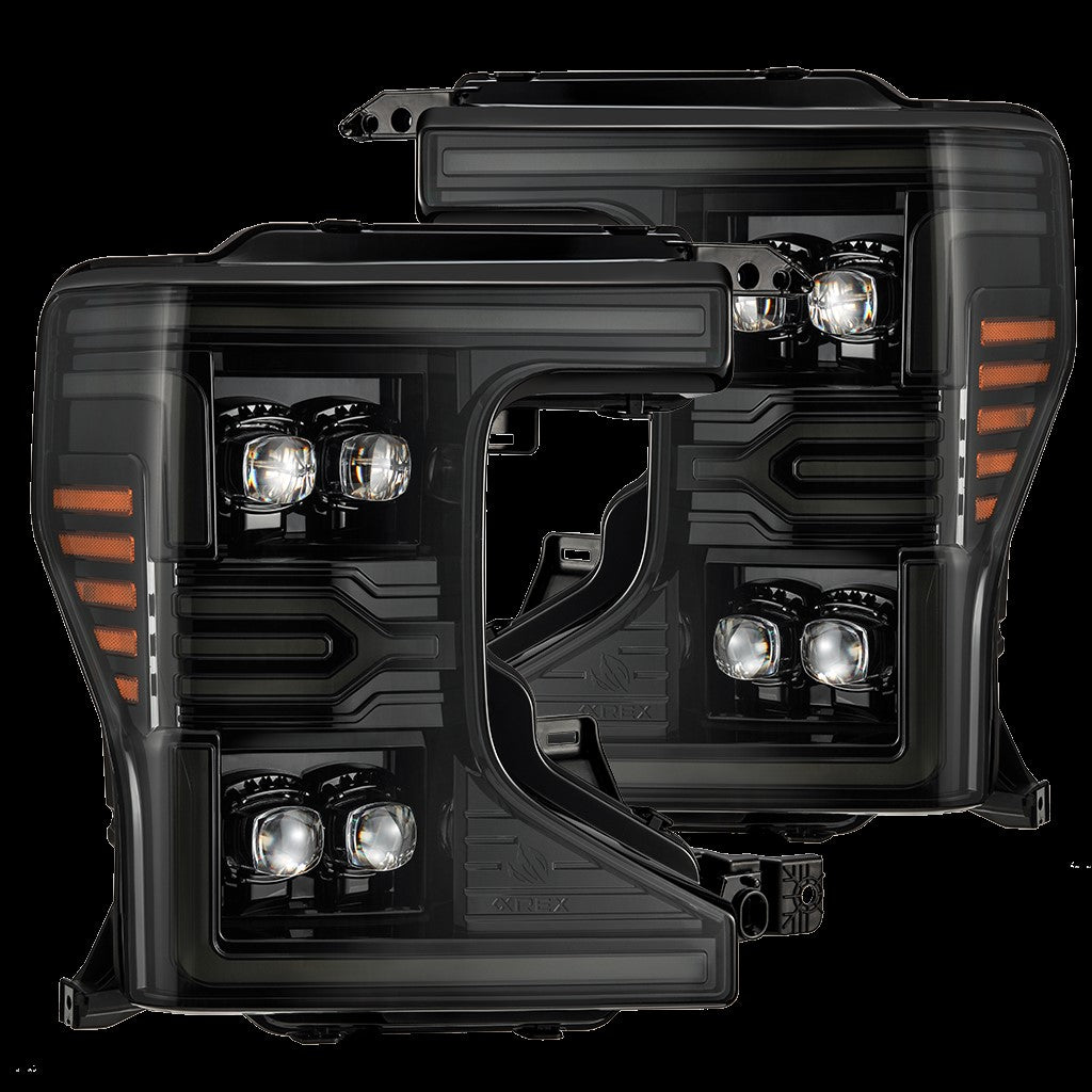 AlphaRex 880340 Projector Headlights Black for Select Ford F-250 Super Duty, Ford F-350 Super Duty, Ford F-450 Super Duty, Ford F-550 Super Duty