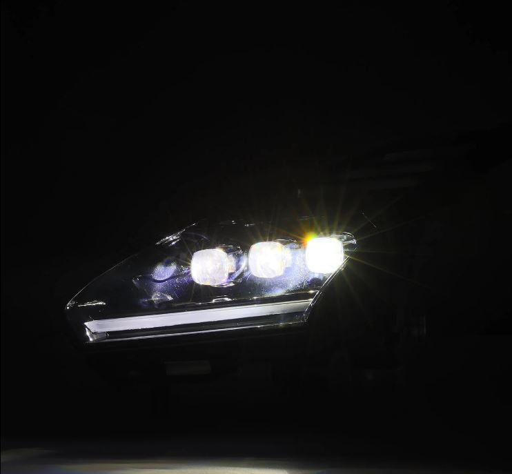 AlphaRex 880360 Projector Headlights Black for Select Nissan GT-R