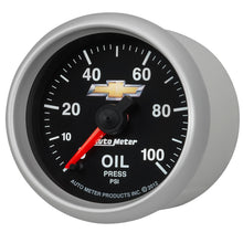 Load image into Gallery viewer, AutoMeter 880447 GAUGE, OIL PRESS, 2 1/16", 100PSI, DIGITAL STEPPER MOTOR, CHEVY GOLD BOWTIE