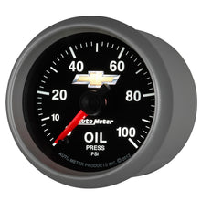 Load image into Gallery viewer, AutoMeter 880447 GAUGE, OIL PRESS, 2 1/16", 100PSI, DIGITAL STEPPER MOTOR, CHEVY GOLD BOWTIE