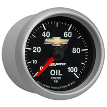 Load image into Gallery viewer, AutoMeter 880447 GAUGE, OIL PRESS, 2 1/16", 100PSI, DIGITAL STEPPER MOTOR, CHEVY GOLD BOWTIE