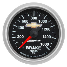 Load image into Gallery viewer, AutoMeter 880450 GAUGE, BRAKE PRESS, 2 1/16", 1600PSI, DIGITAL STEPPER MOTOR, CHEVY GOLD BOWTIE