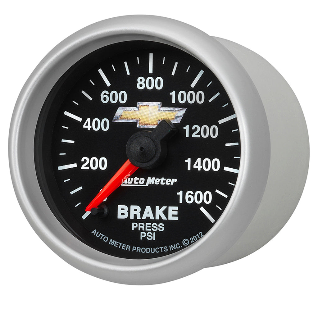 AutoMeter 880450 GAUGE, BRAKE PRESS, 2 1/16", 1600PSI, DIGITAL STEPPER MOTOR, CHEVY GOLD BOWTIE