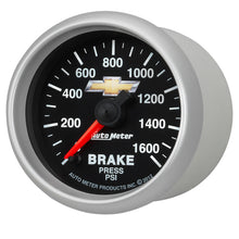 Load image into Gallery viewer, AutoMeter 880450 GAUGE, BRAKE PRESS, 2 1/16", 1600PSI, DIGITAL STEPPER MOTOR, CHEVY GOLD BOWTIE