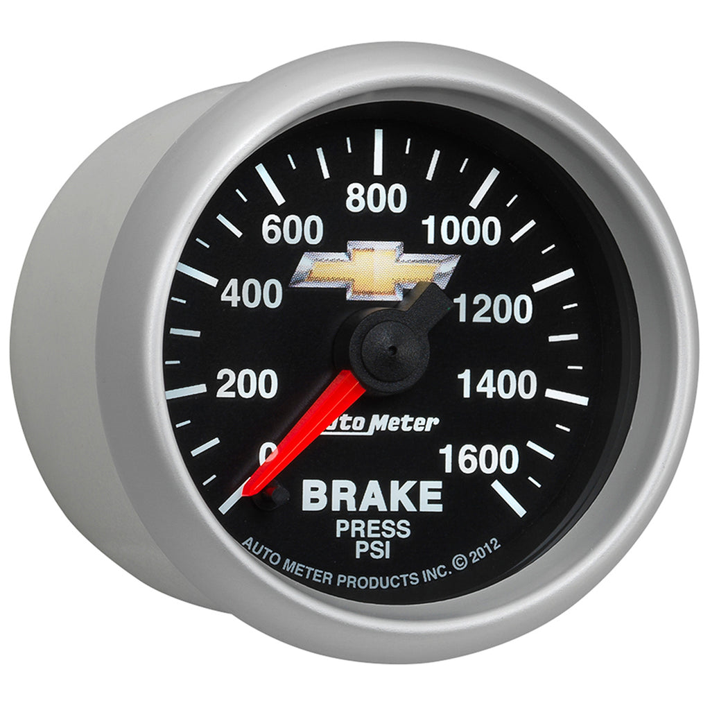 AutoMeter 880450 GAUGE, BRAKE PRESS, 2 1/16", 1600PSI, DIGITAL STEPPER MOTOR, CHEVY GOLD BOWTIE