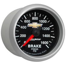 Load image into Gallery viewer, AutoMeter 880450 GAUGE, BRAKE PRESS, 2 1/16", 1600PSI, DIGITAL STEPPER MOTOR, CHEVY GOLD BOWTIE