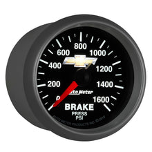 Load image into Gallery viewer, AutoMeter 880450 GAUGE, BRAKE PRESS, 2 1/16", 1600PSI, DIGITAL STEPPER MOTOR, CHEVY GOLD BOWTIE