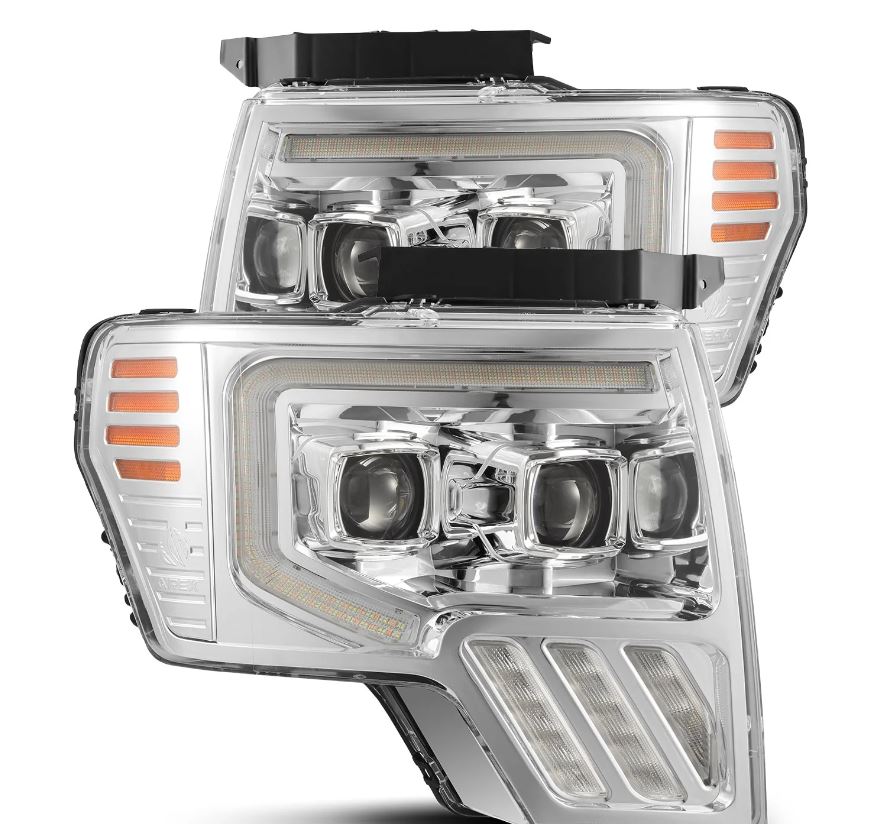 AlphaRex 880482 Projector Headlights Chrome for Select Ford F-150