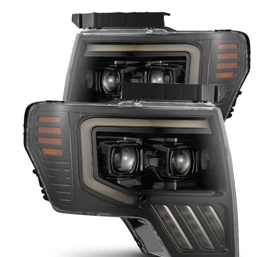 AlphaRex 880483 Projector Headlights Alpha Black for Select Ford F-150