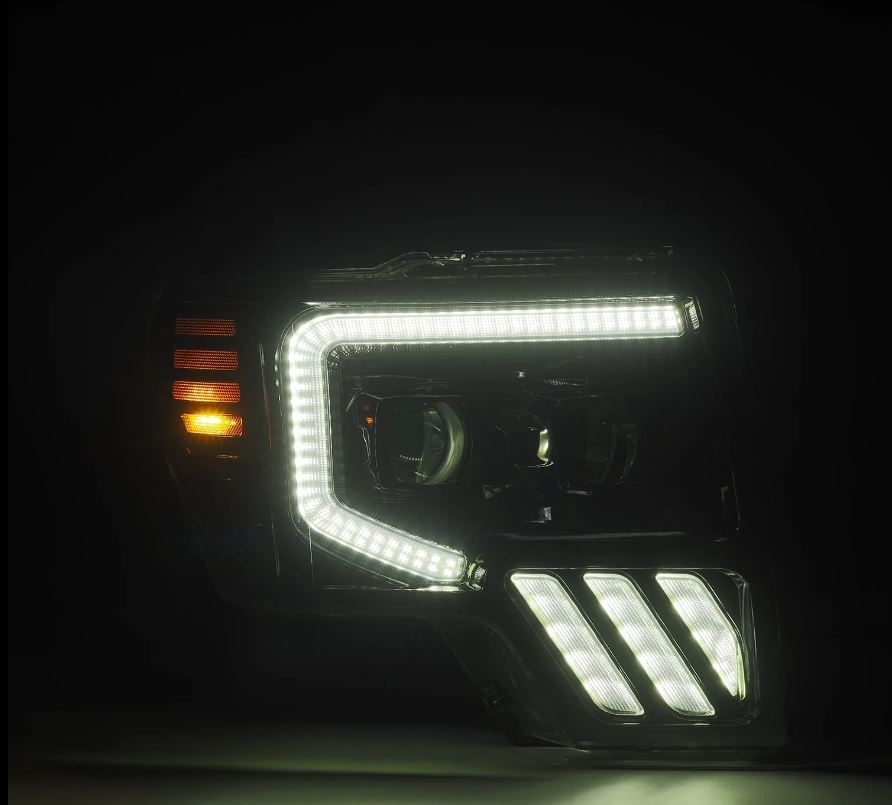 AlphaRex 880483 Projector Headlights Alpha Black for Select Ford F-150