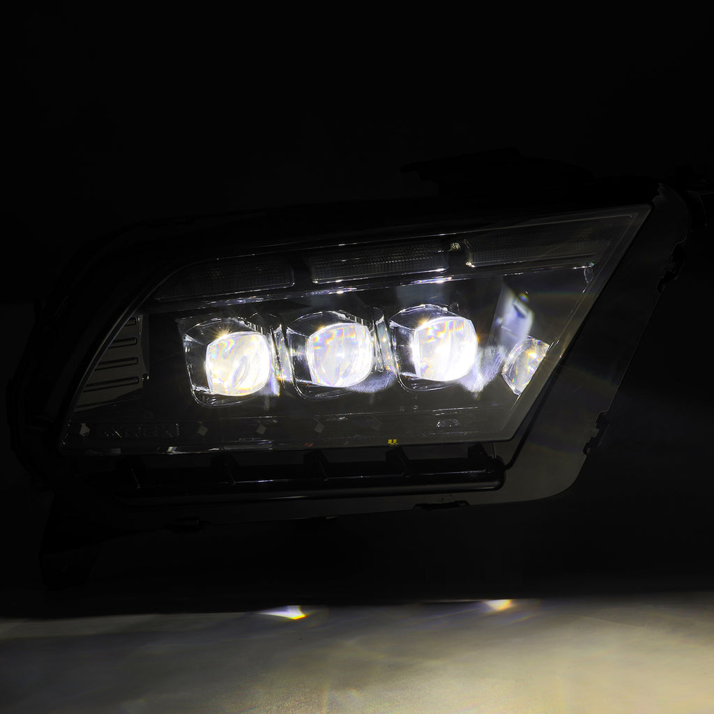 AlphaRex 880488 Projector Headlights Alpha Black for Select Ford Mustang