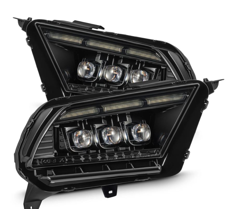 AlphaRex 880490 Projector Headlights Alpha Black for Select Ford Mustang