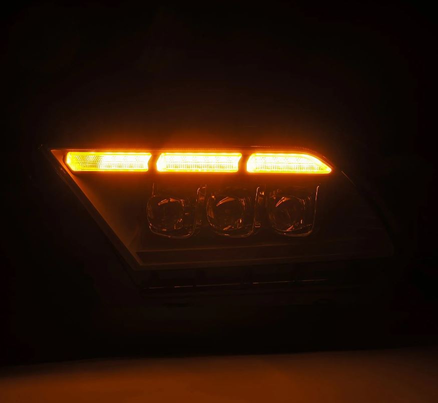 AlphaRex 880490 Projector Headlights Alpha Black for Select Ford Mustang