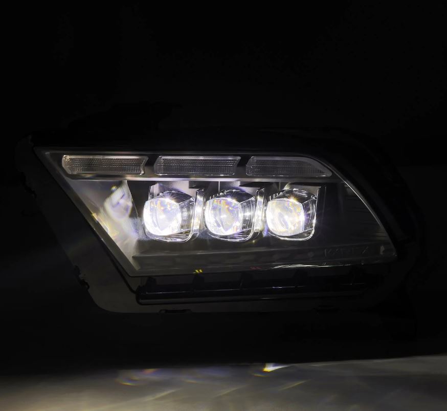 AlphaRex 880490 Projector Headlights Alpha Black for Select Ford Mustang