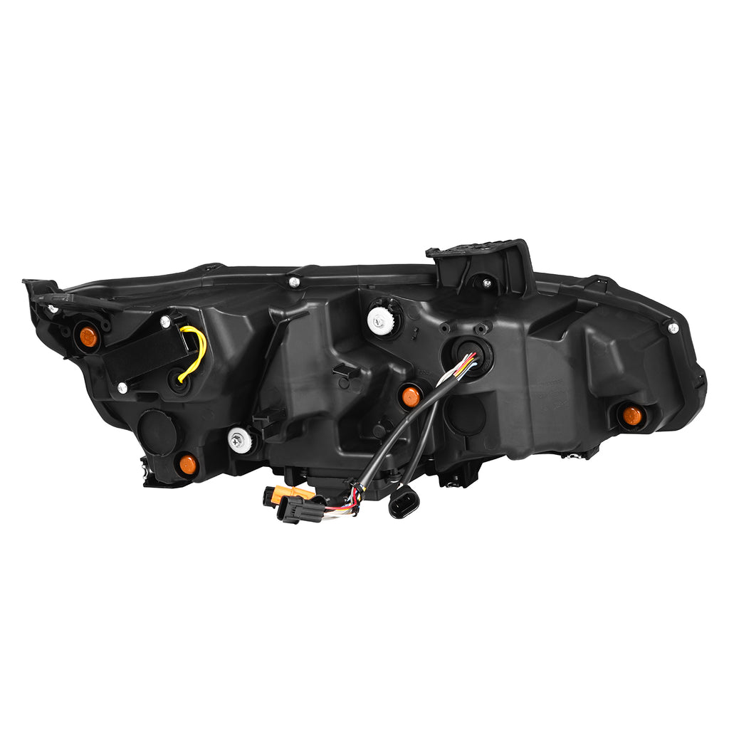 AlphaRex 880491 Projector Headlights Black for Select Honda Civic