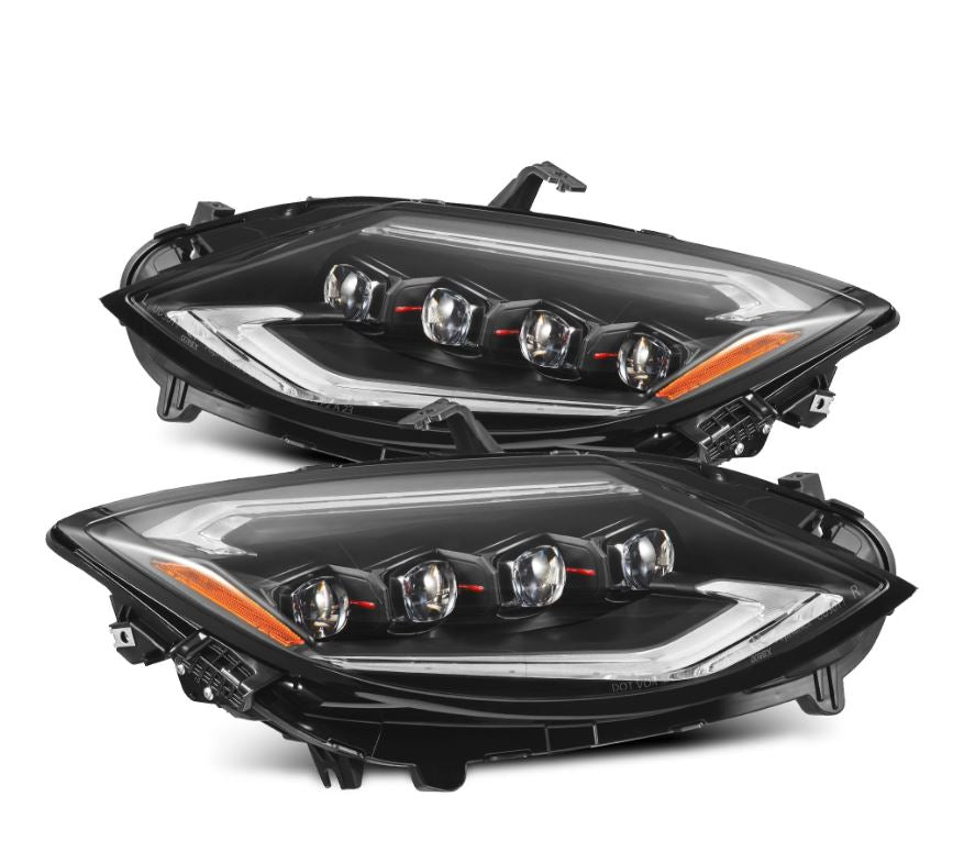 AlphaRex 880493 Projector Headlights Black for Select Nissan Z