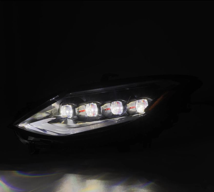 AlphaRex 880494 Projector Headlights Alpha Black for Select Nissan Z
