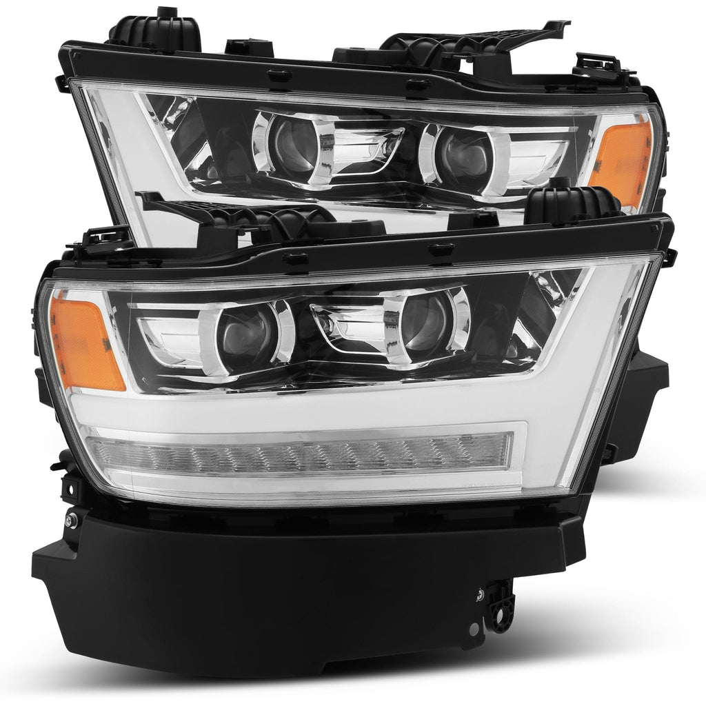 AlphaRex 880514 Projector Headlights Plank Style Design Chrome for Select Ram