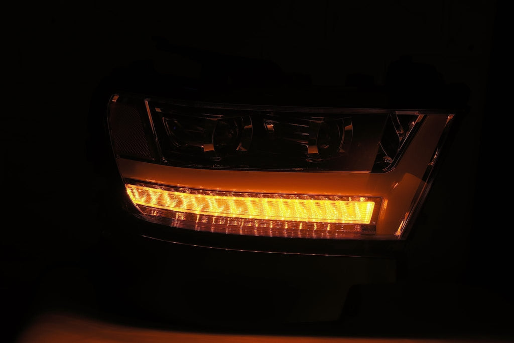AlphaRex 880514 Projector Headlights Plank Style Design Chrome for Select Ram