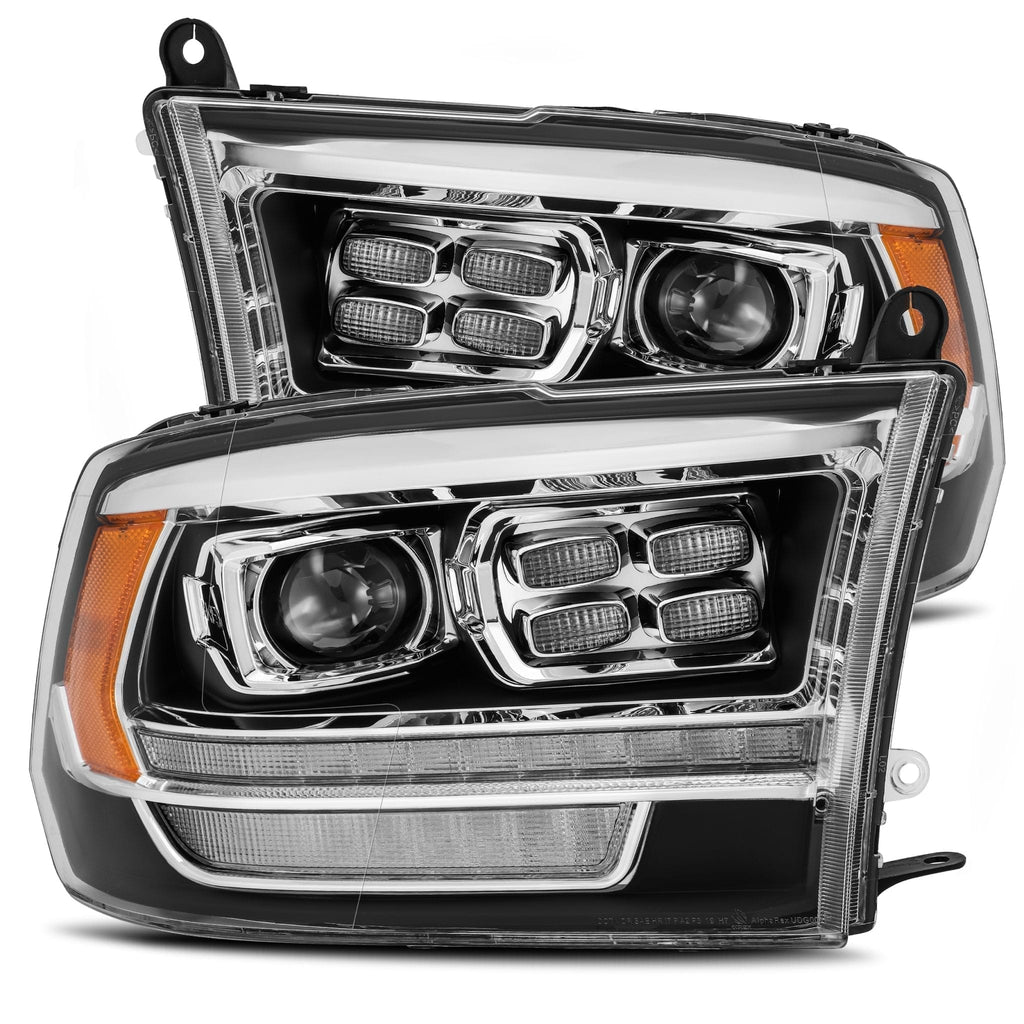 AlphaRex 880523 Projector Headlighs Black for Select Dodge Ram 1500, Dodge Ram 2500, Ram 1500, Ram 2500, Ram