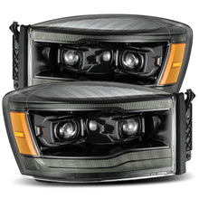 Load image into Gallery viewer, AlphaRex 880530 Projector Headlights Alpha-Black for Select Dodge Ram 1500, Dodge Ram 2500, Dodge Ram